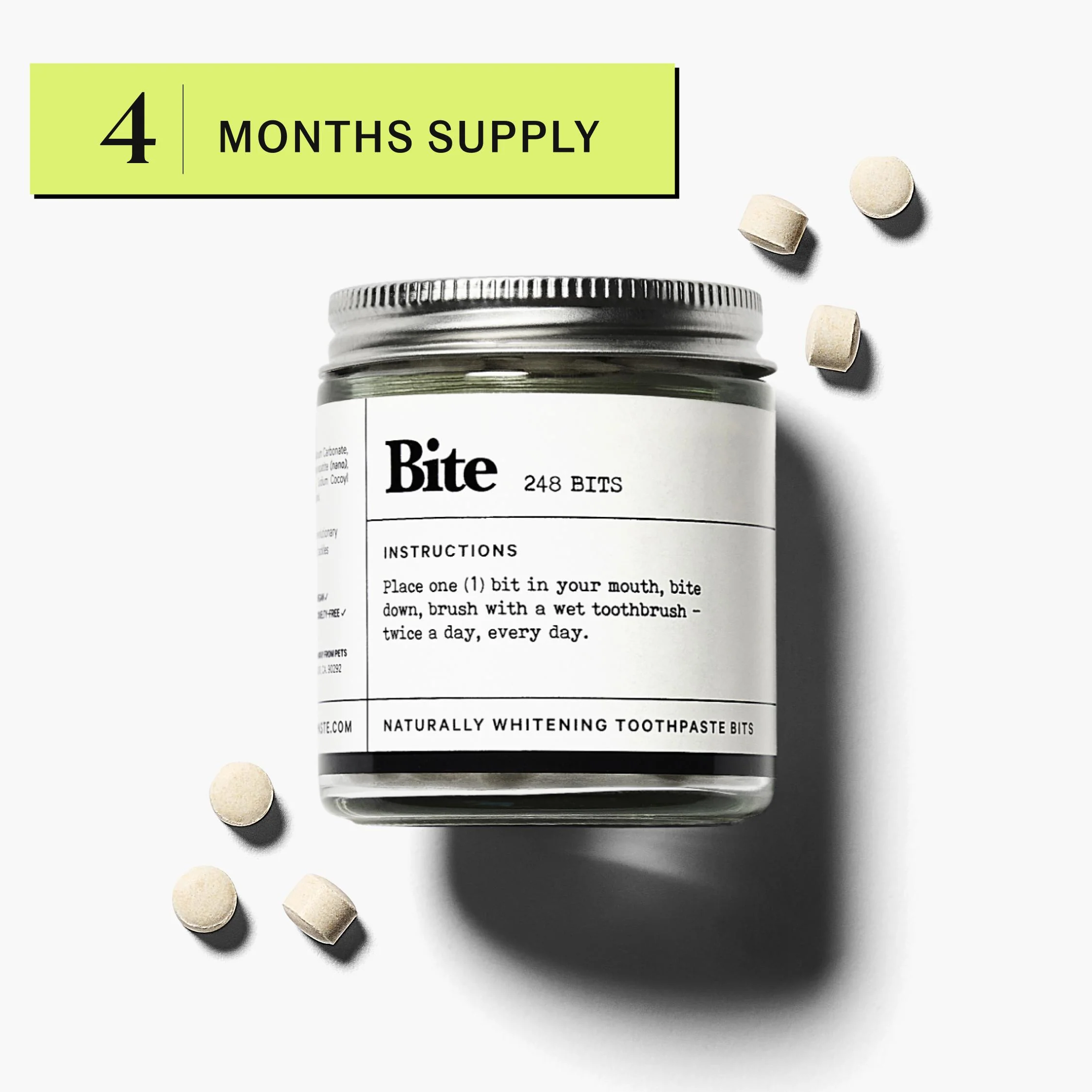 Bite Toothpaste Bits ā Natural, Remineralizing, Whitening Toothpaste Tablets with Nano-Hydroxyapatite and Xylitol - As Seen On Shark Tank - Image 16