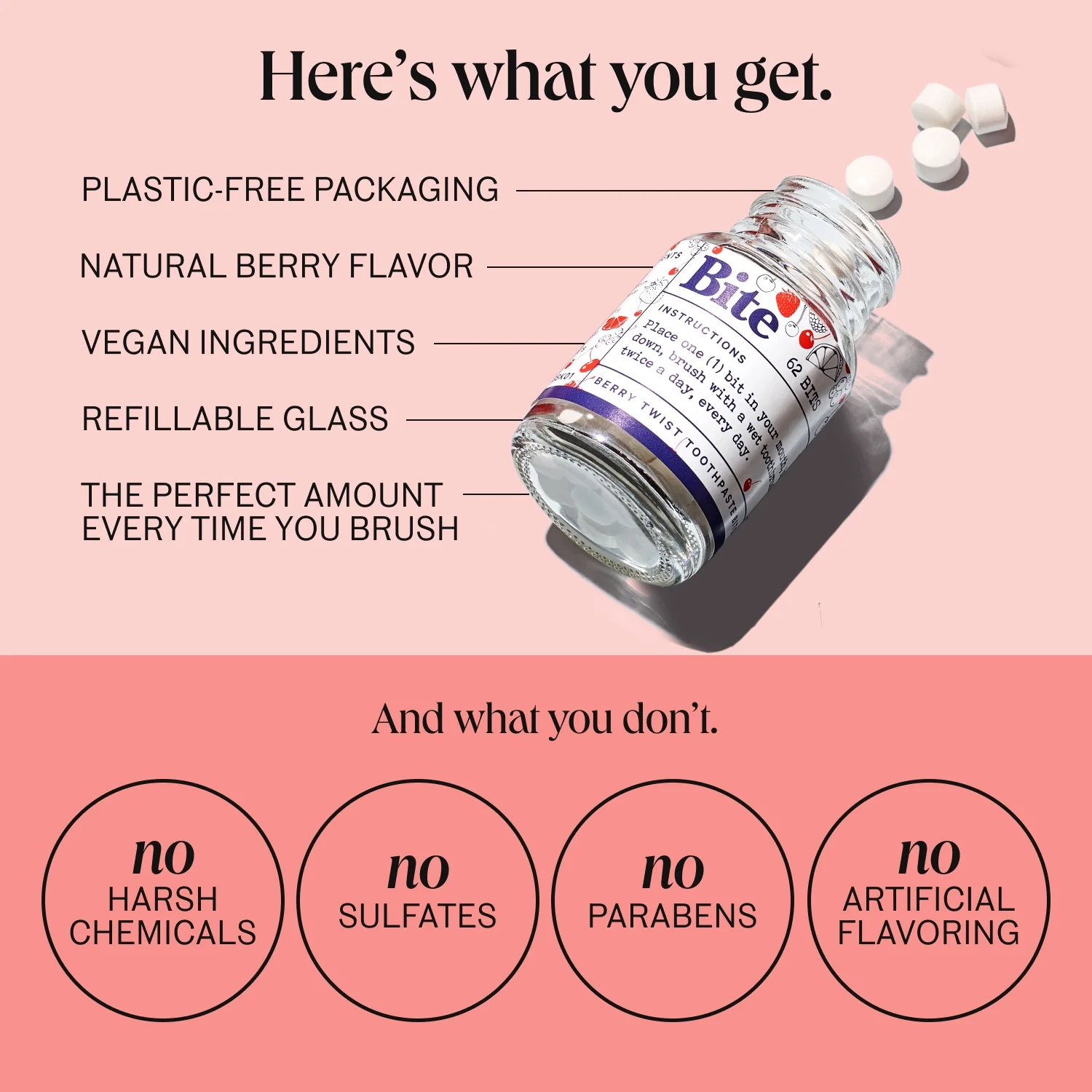 Naturally Whitening Berry Twist Toothpaste Bits - the ORIGINAL viral toothpaste tablets - Image 4